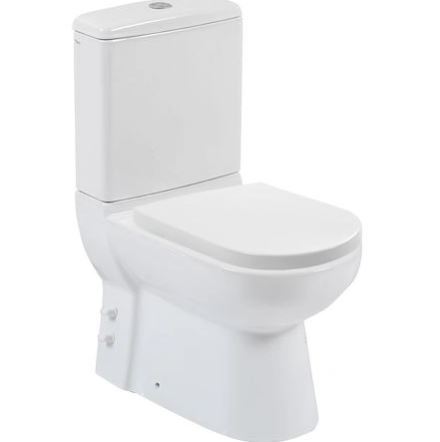 Set WC CeraStyle Bella, portelan, alb, evacuare verticala + rezervor, 3/6 litri